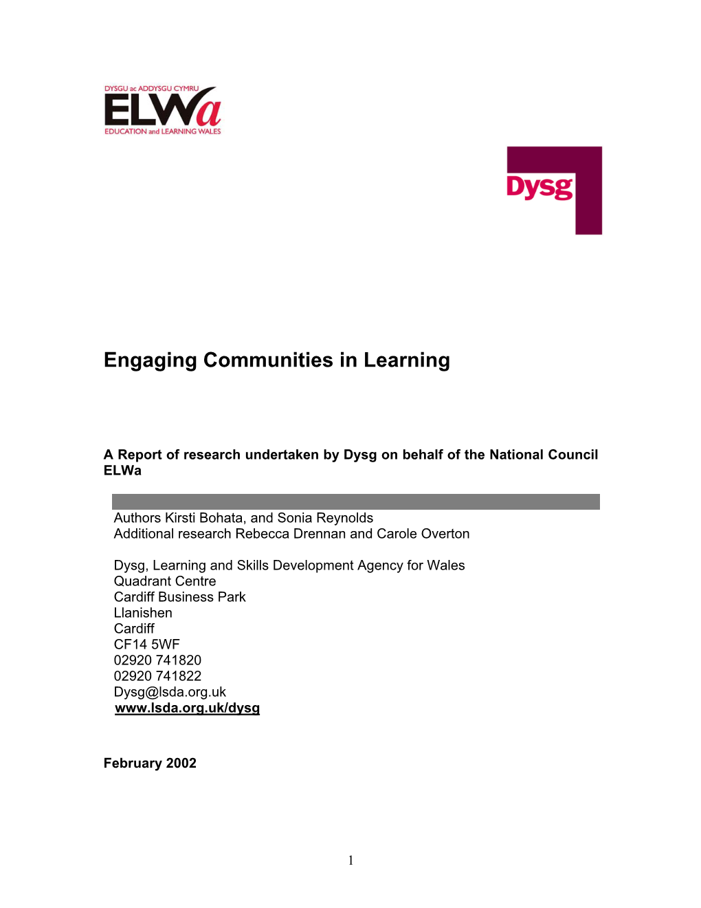Engaging Communities in Learning