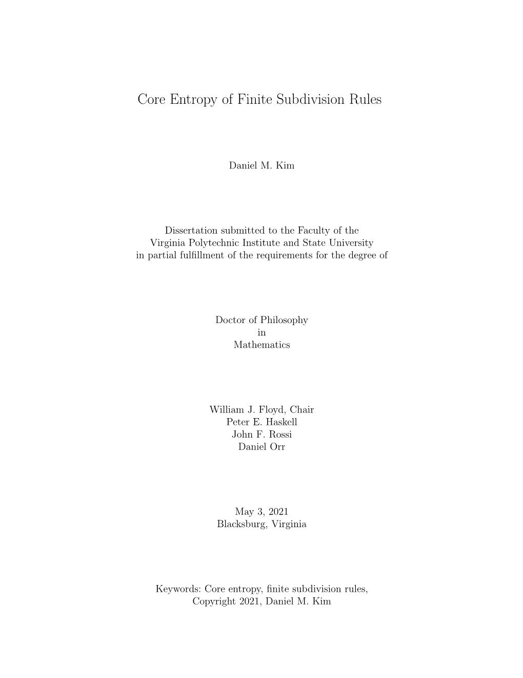 Core Entropy of Finite Subdivision Rules