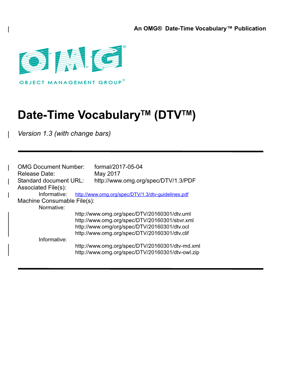 Date-Time Vocabulary, V1.3