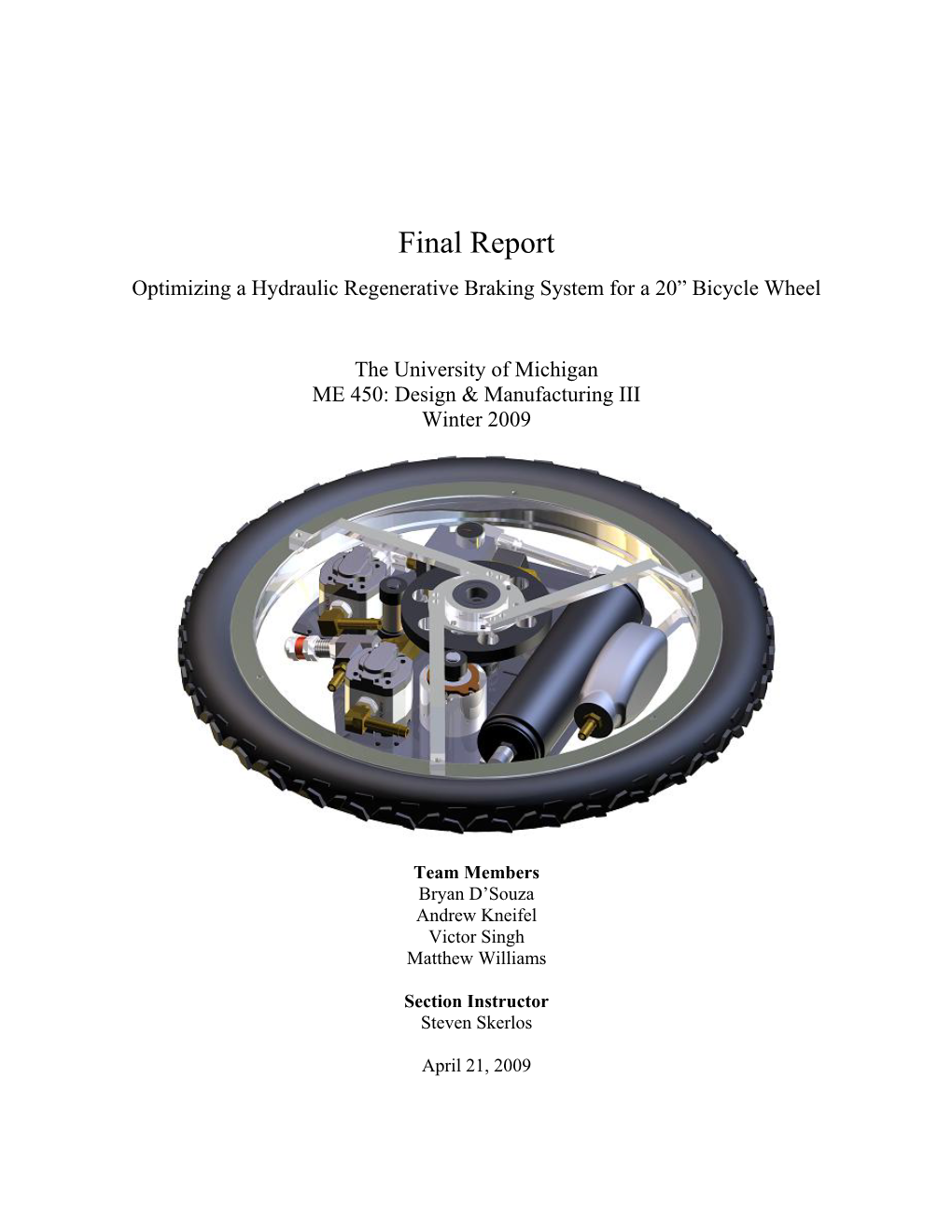 ME450 Winter2009 Final Report