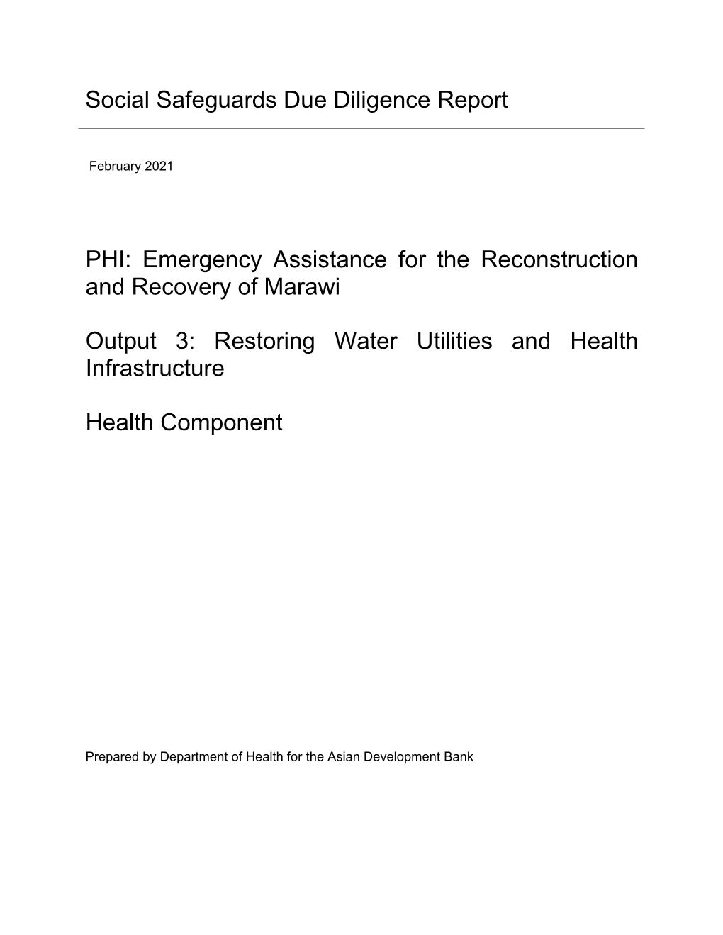 52313-001: Emergency Assistance for Reconstruction and Recovery Of