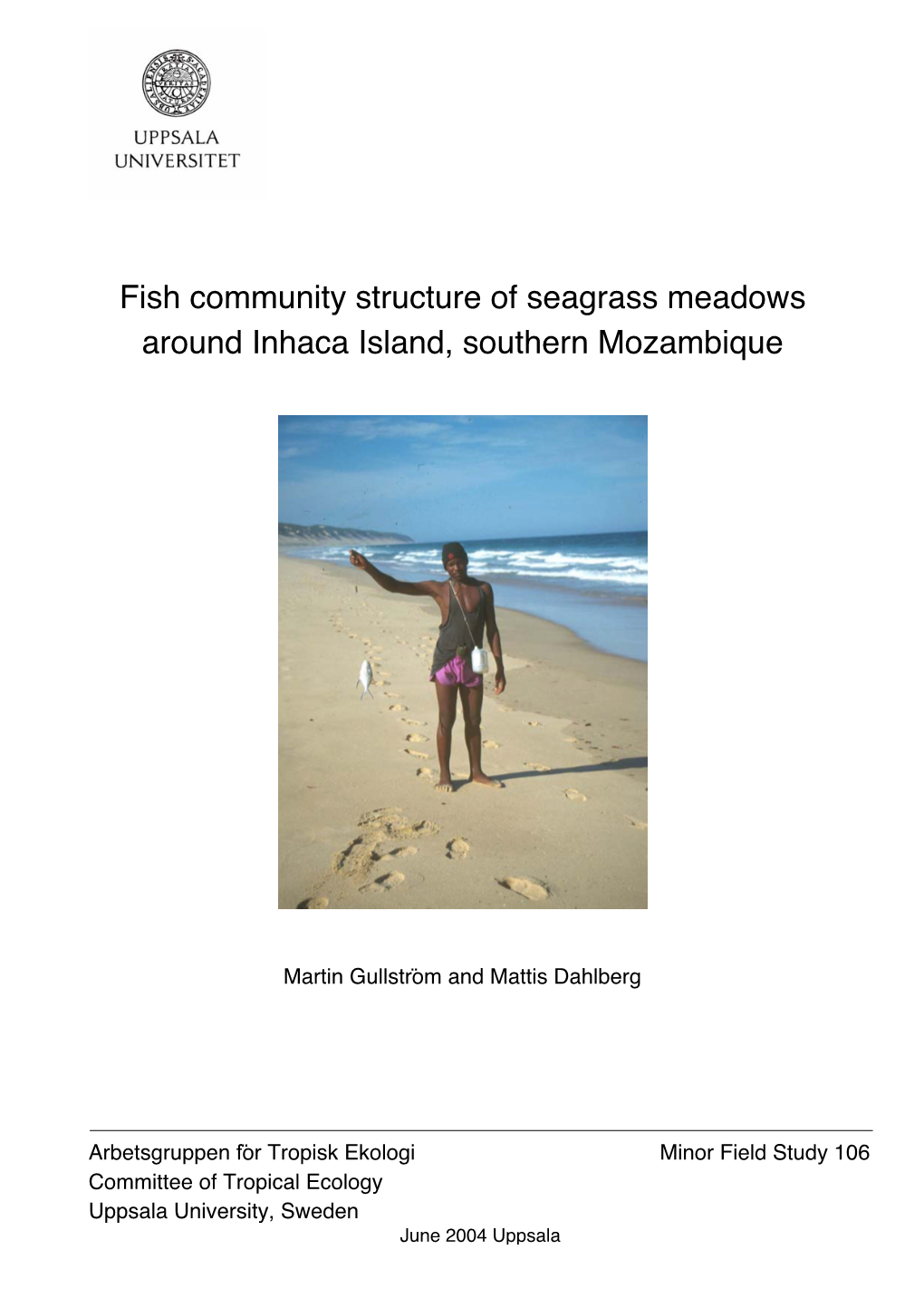 Fish Community Structure of Seagrass Meadows Around Inhaca Island, Southern Mozambique