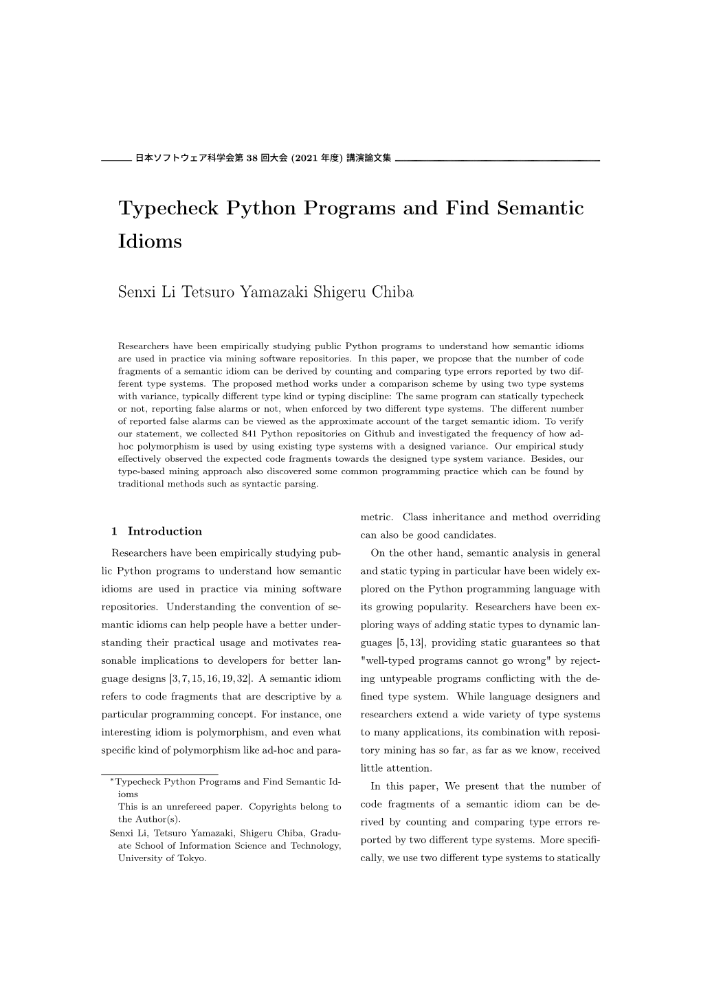 Typecheck Python Programs and Find Semantic Idioms