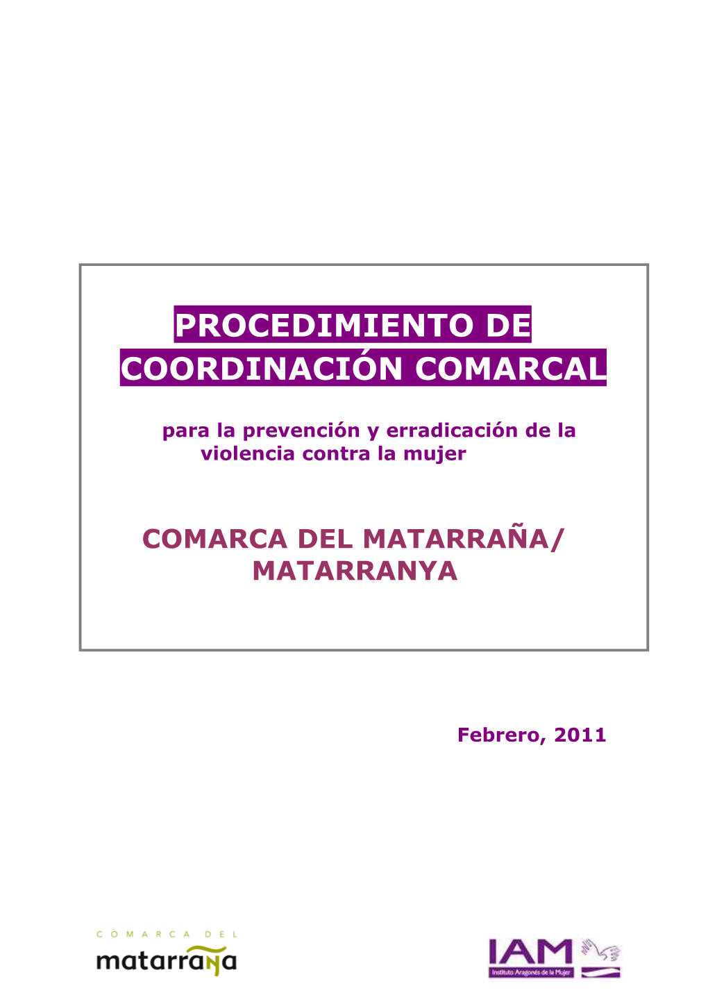 Procedimiento Coordinación Matarraña