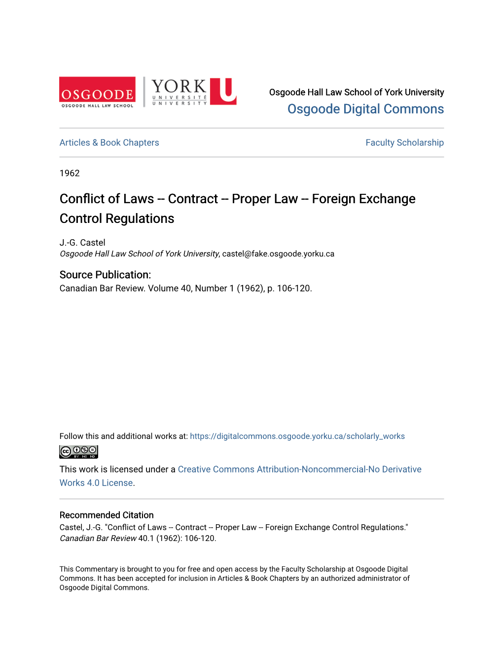 Contract -- Proper Law -- Foreign Exchange Control Regulations