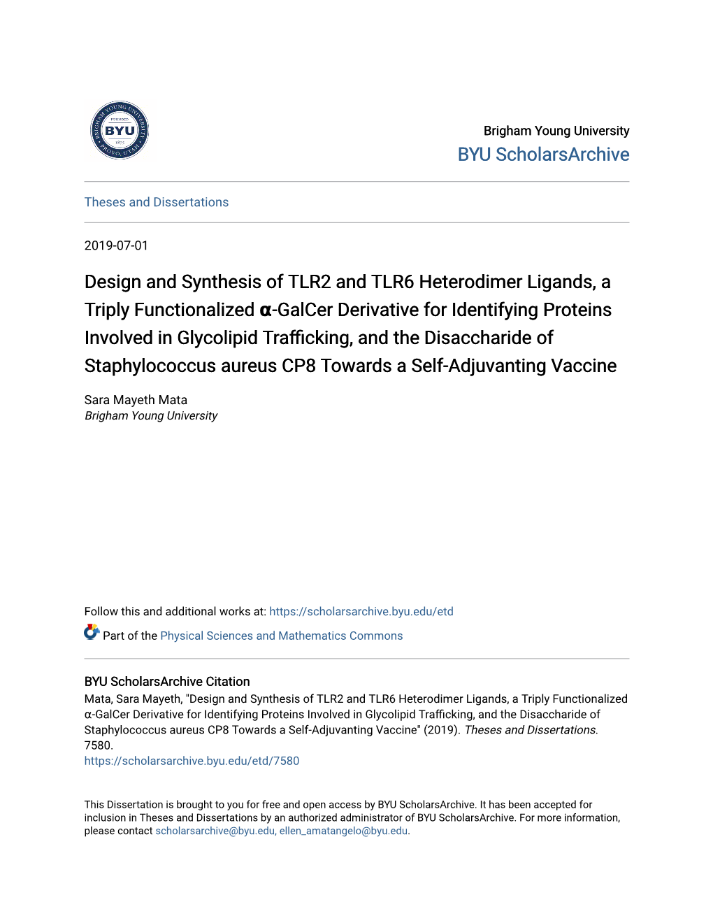 Design and Synthesis of TLR2 and TLR6 Heterodimer Ligands, a Triply