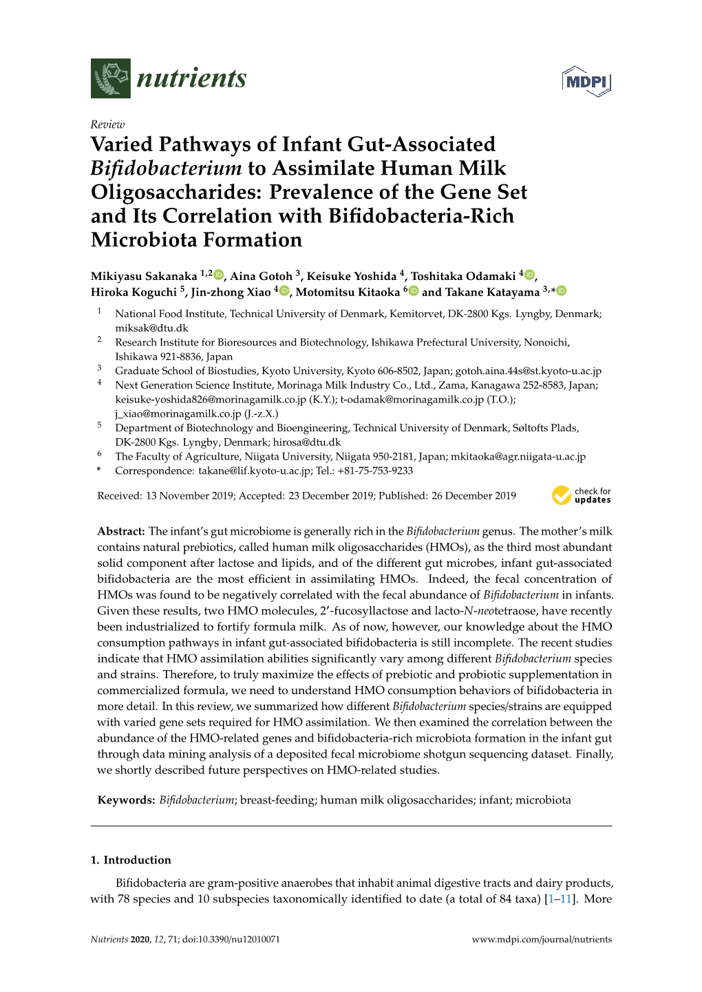 Varied Pathways of Infant Gut-Associated