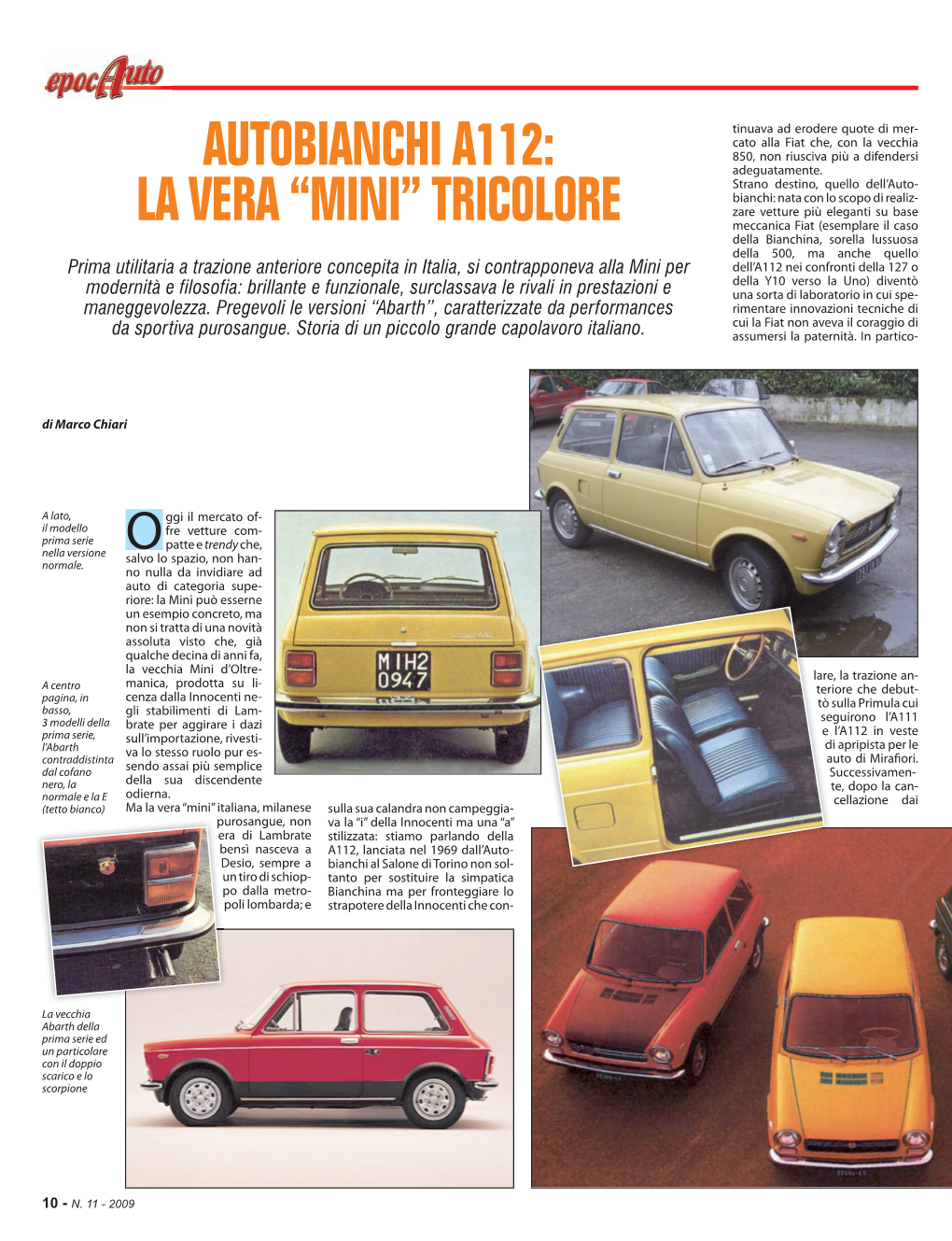 Autobianchi A112: La Vera “Mini” Tricolore