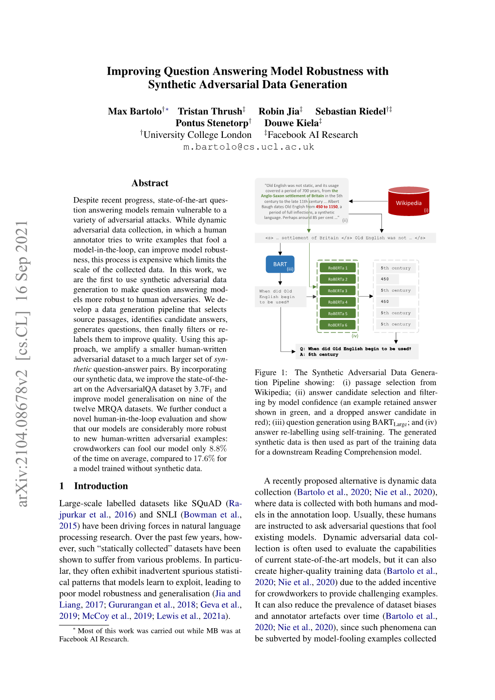 Arxiv:2104.08678V1 [Cs.CL] 18 Apr 2021