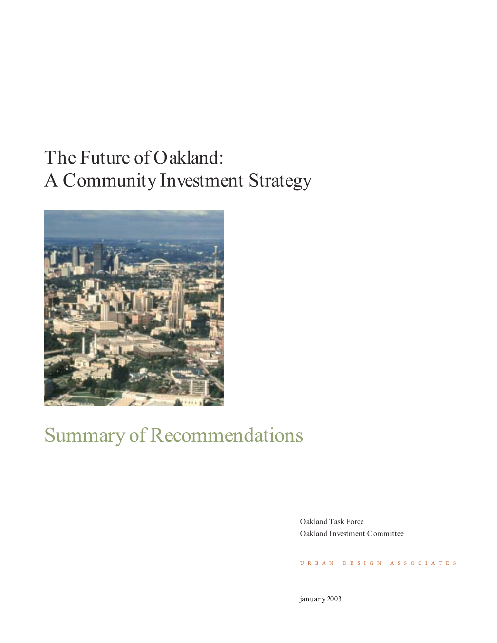 Future of Oakland: a Community Investment Strategy