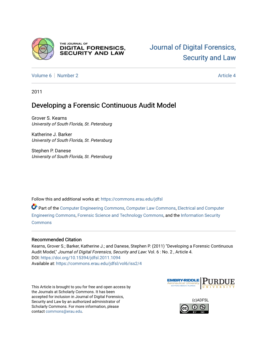Developing a Forensic Continuous Audit Model