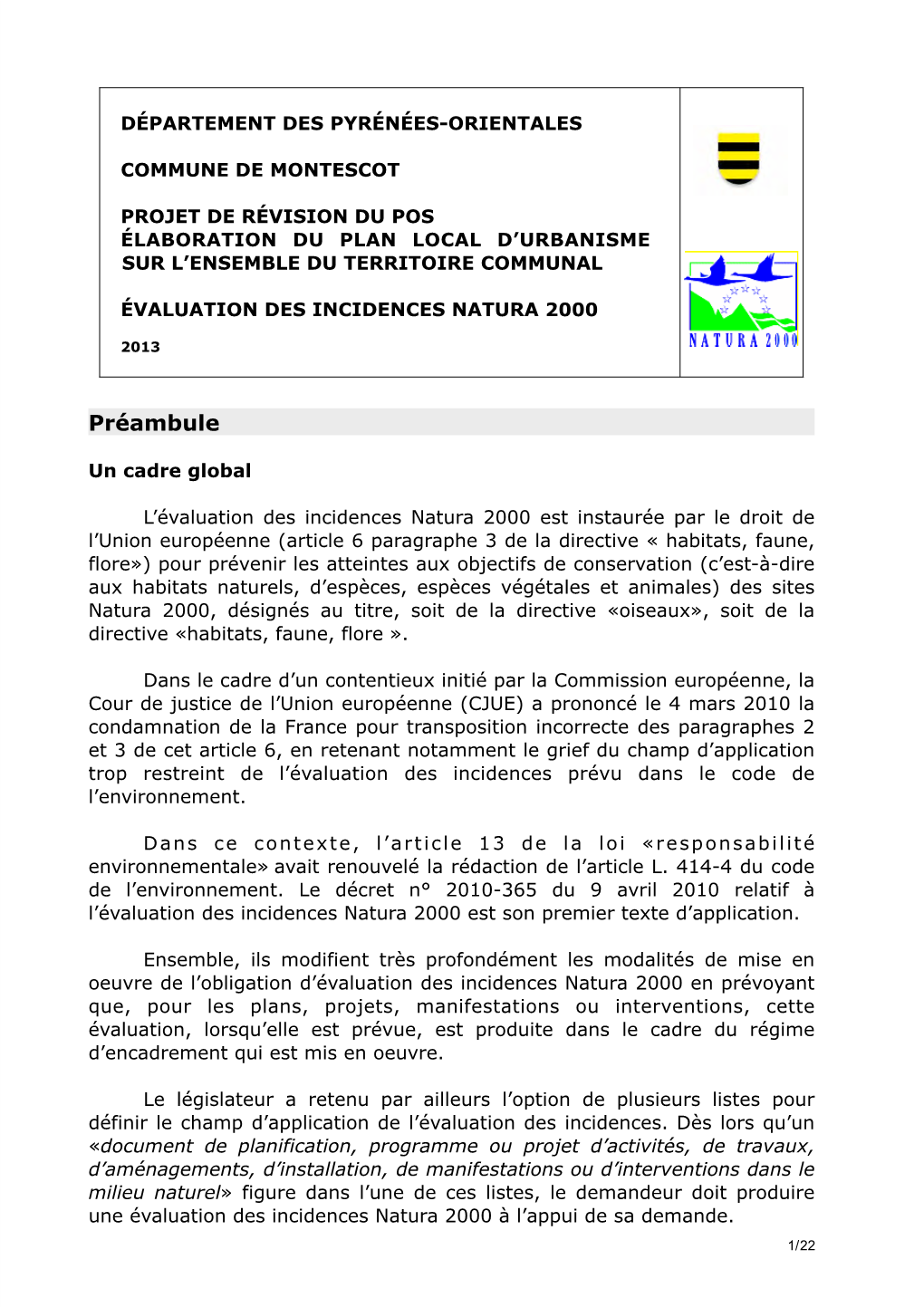 16- Note D' Incidences MONTESCOT