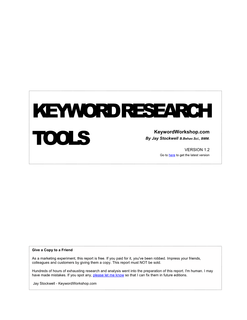 Keyword Research Tools Review