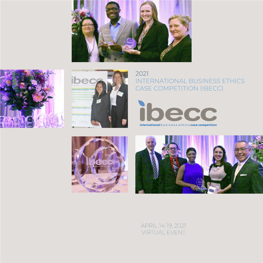 2021 International Business Ethics Case Competition (Ibecc)