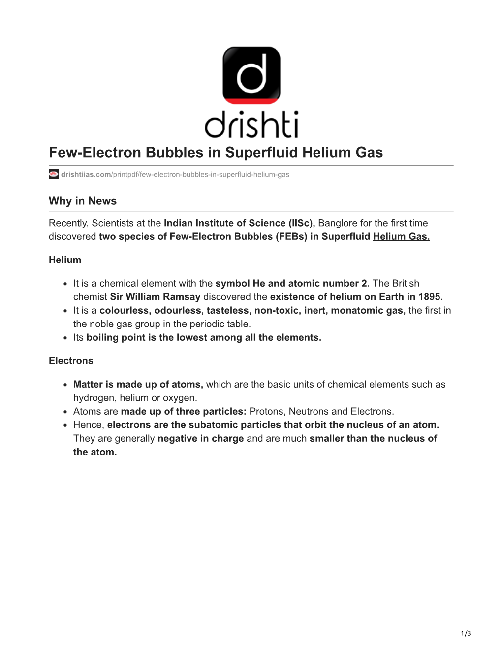 Few-Electron Bubbles in Superfluid Helium Gas