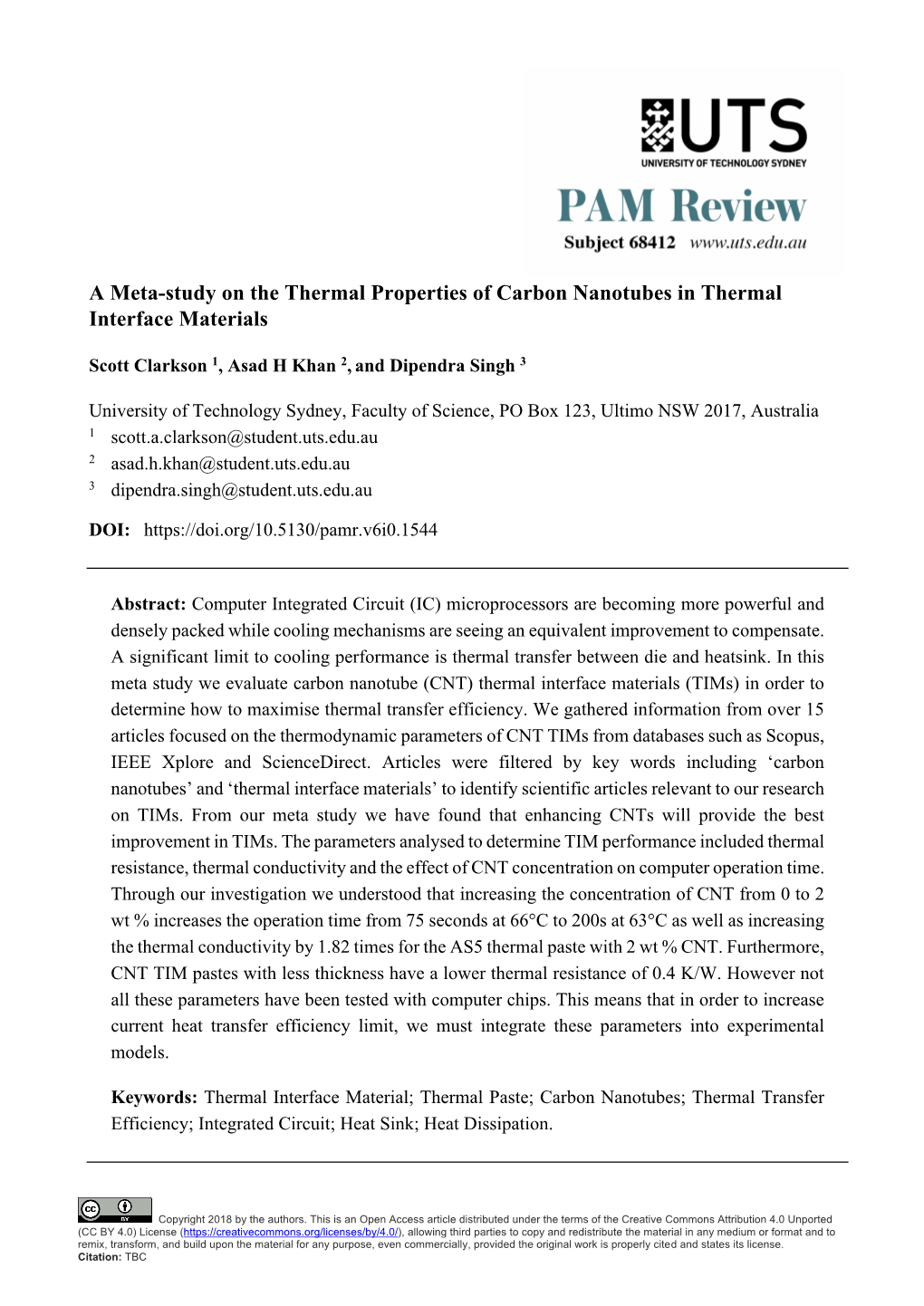 A Meta-Study on the Thermal Properties of Carbon Nanotubes in Thermal Interface Materials