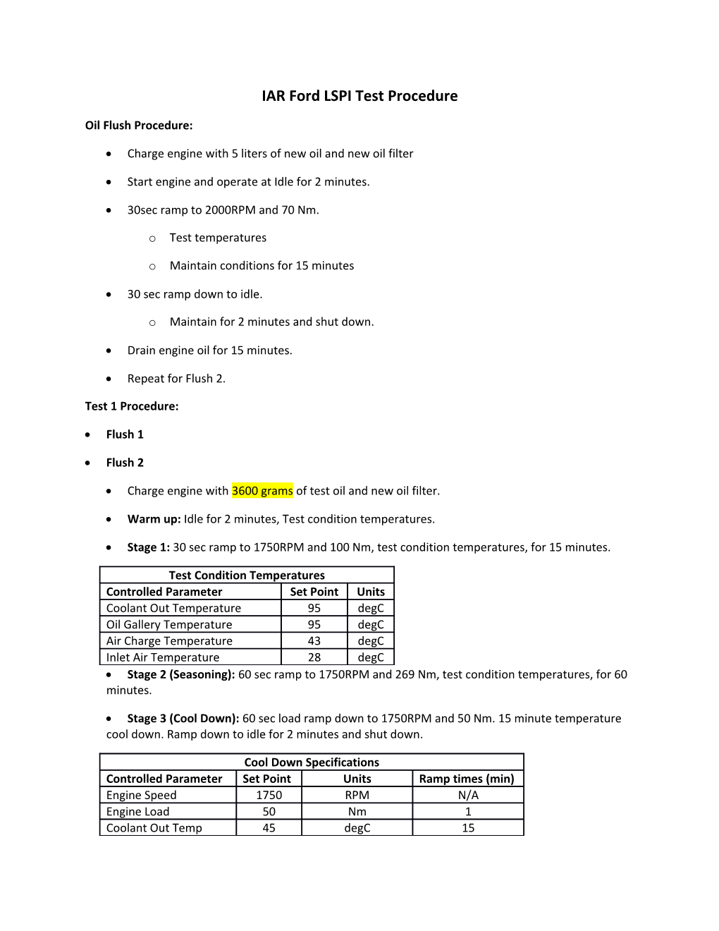 IAR Ford LSPI Test Procedure