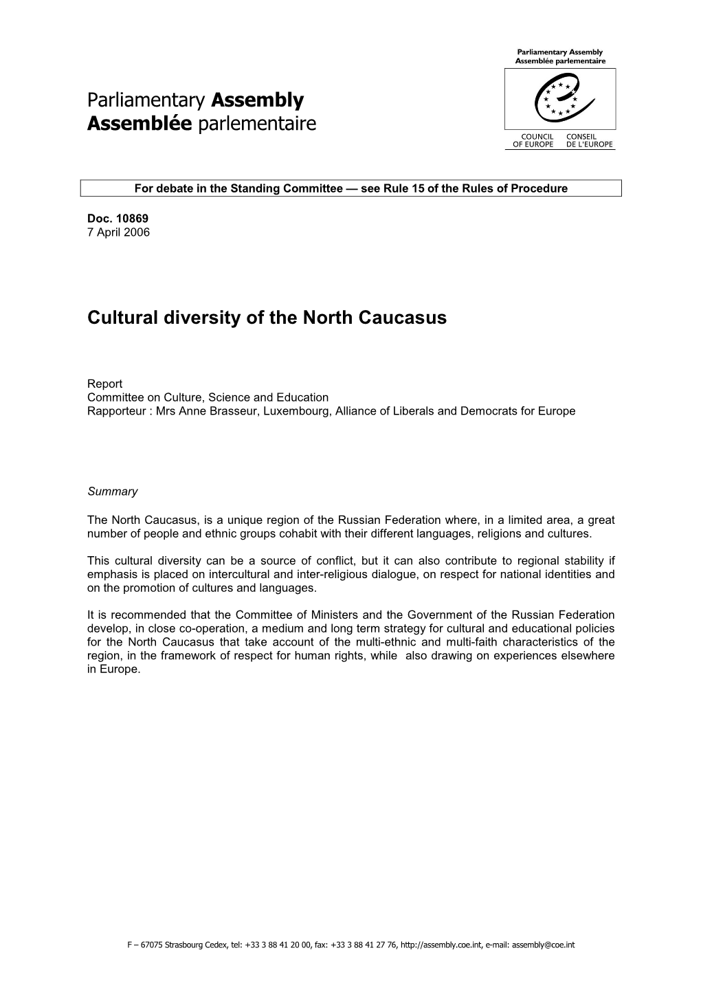 Cultural Diversity of the North Caucasus