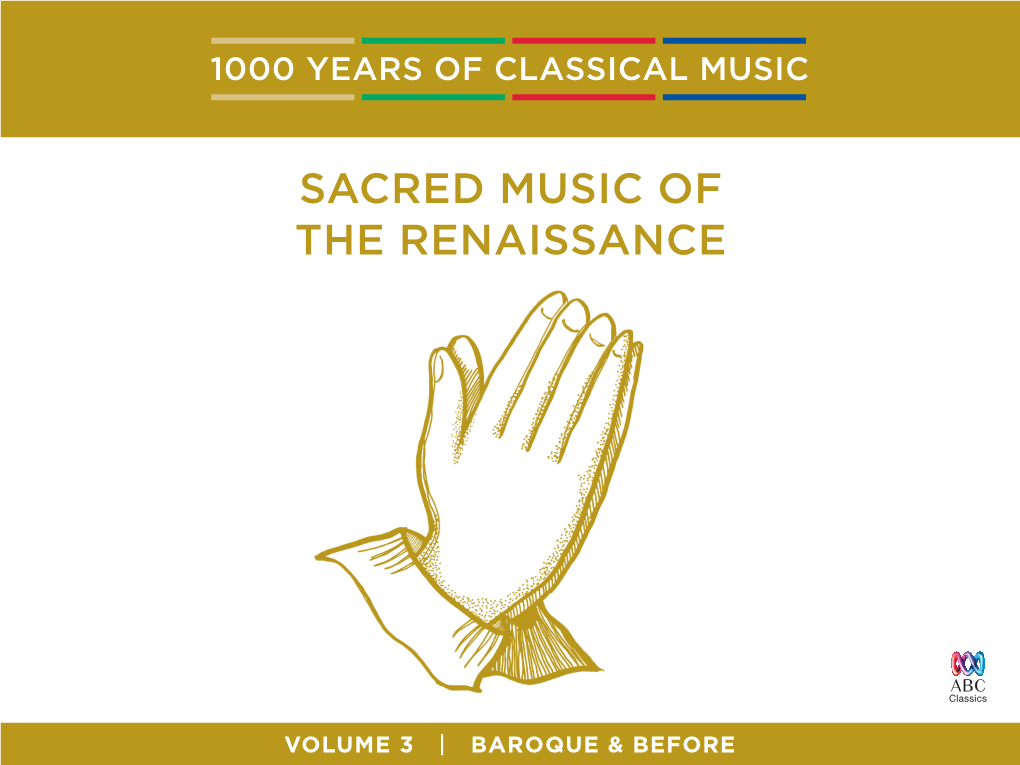 Sacred Music of the Renaissance