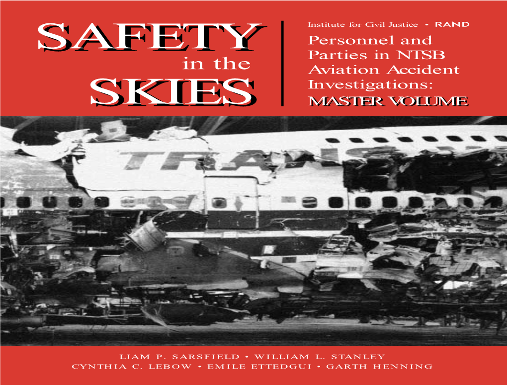 Safety in the Skies: Personnel and Parties in NTSB Aviation Accident Investigations