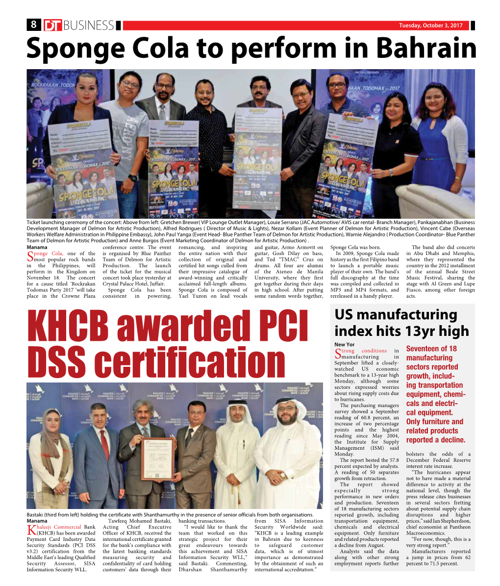 KHCB Awarded PCI DSS Certification