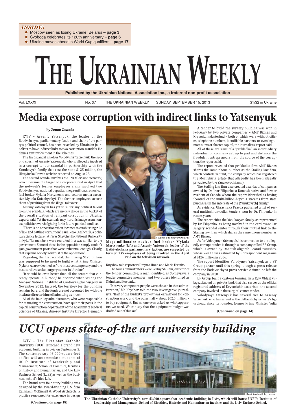 The Ukrainian Weekly 2013, No.37