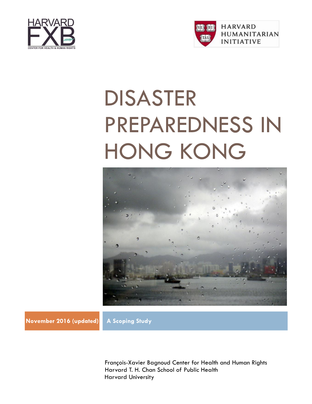 Disaster Preparedness in Hong Kong