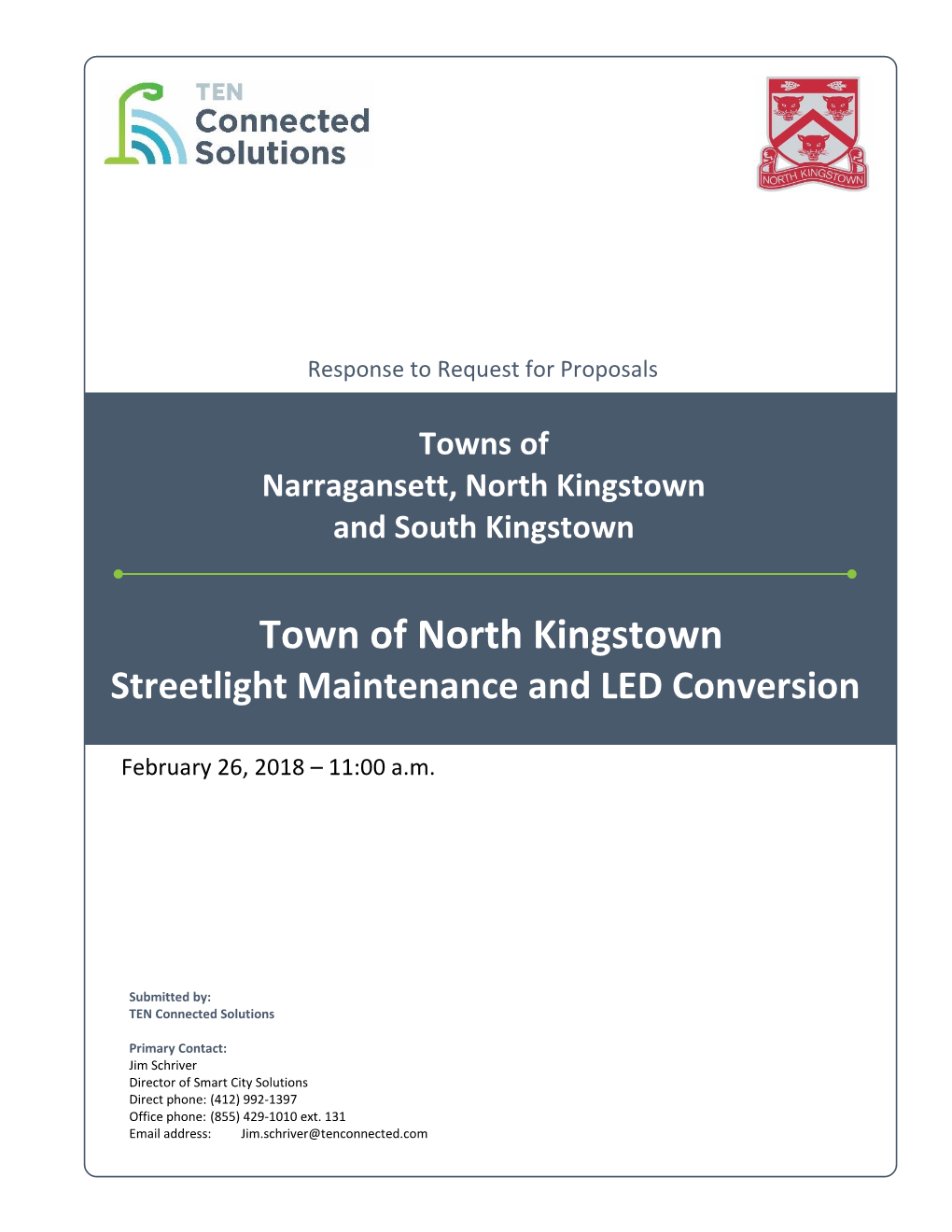 Town of North Kingstown Streetlight Maintenance and LED Conversion