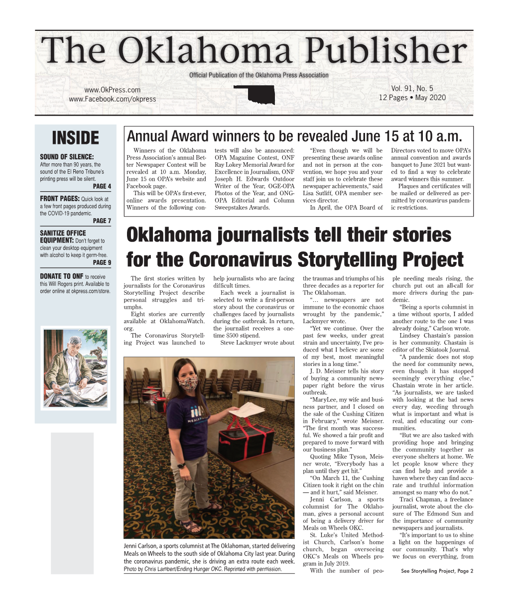 The Oklahoma Publisher Official Publication of the Oklahoma Press Association