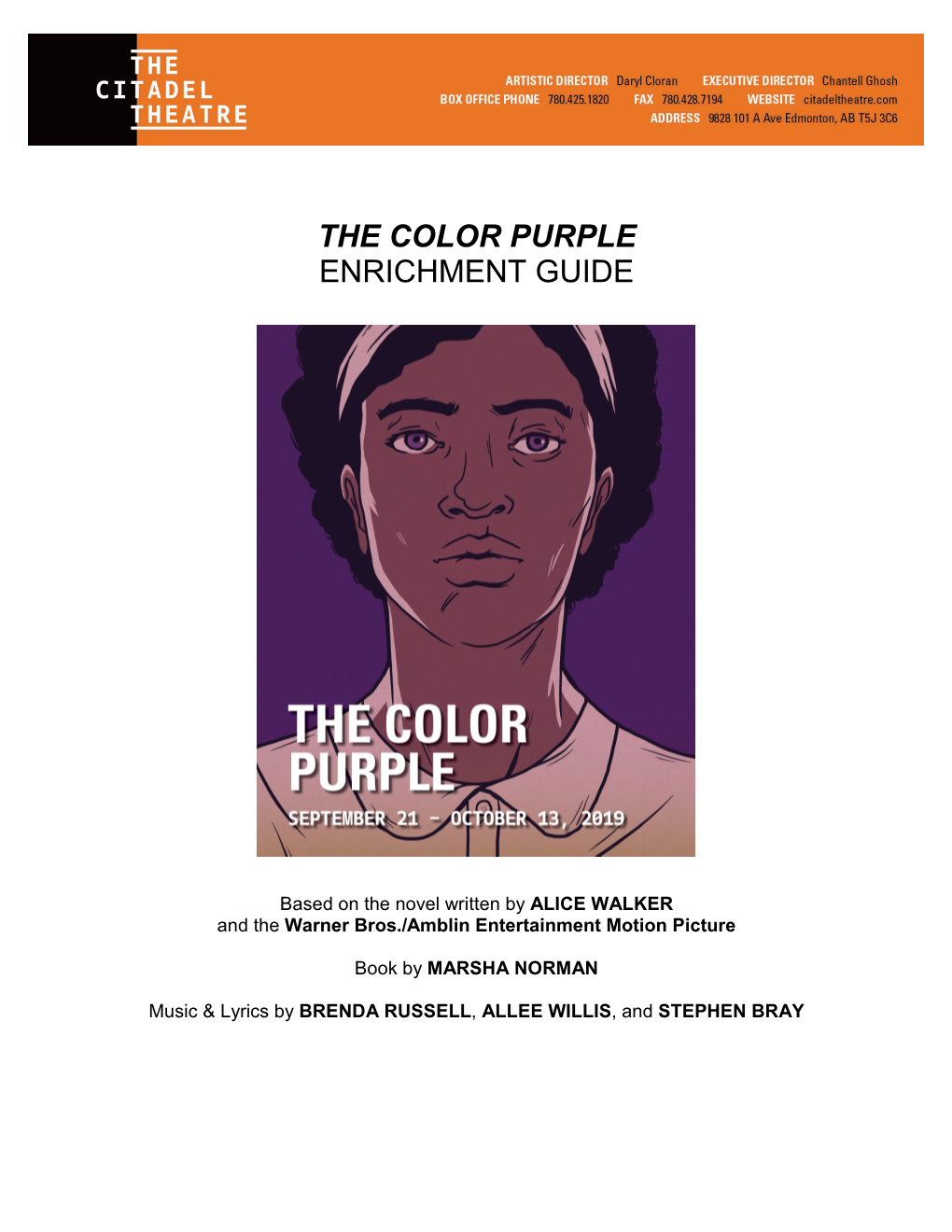 The Color Purple Enrichment Guide