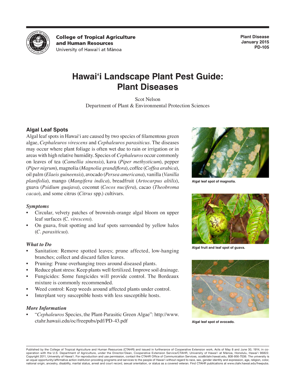 Hawai'i Landscape Plant Pest Guide: Plant Diseases