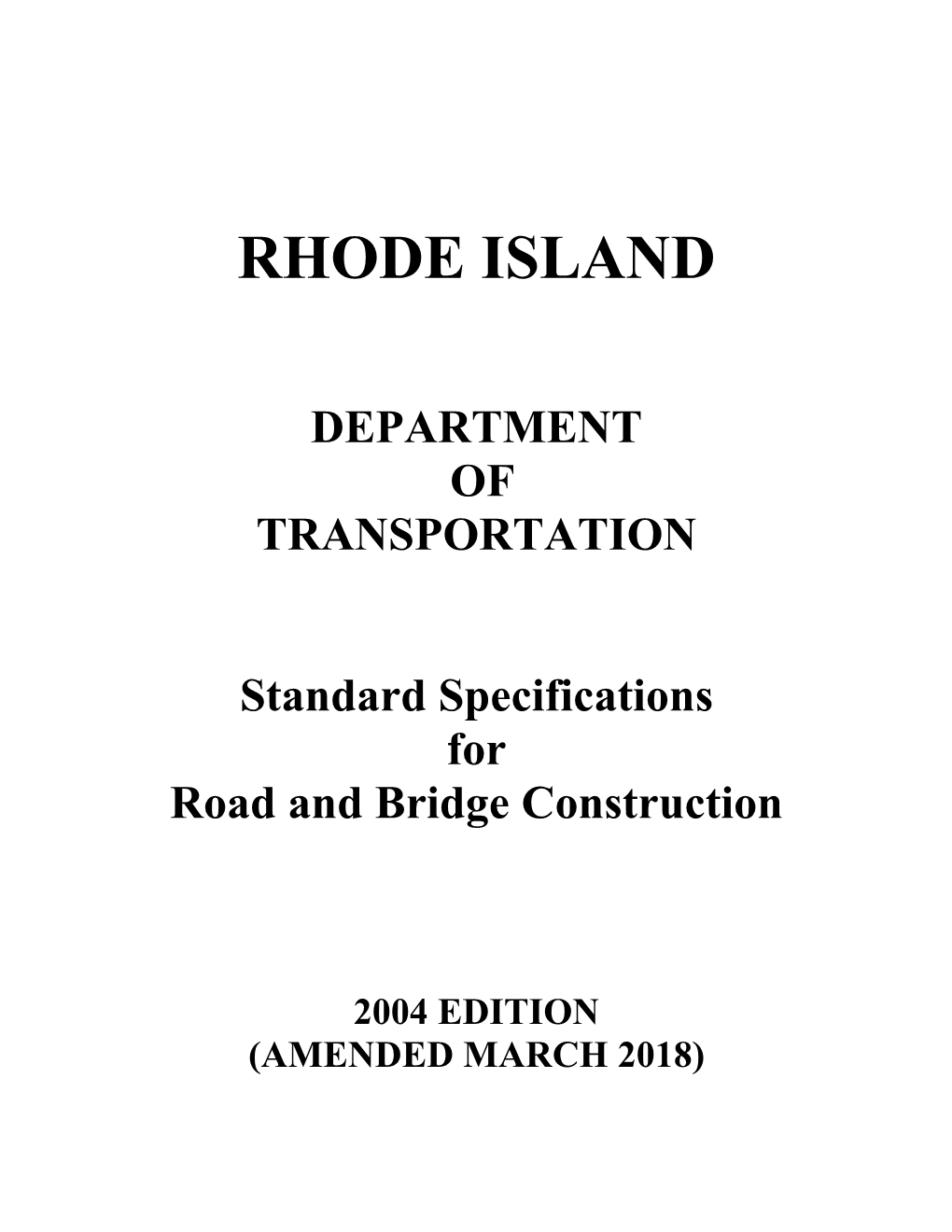 Standard Specifications for Road and Bridge Construction