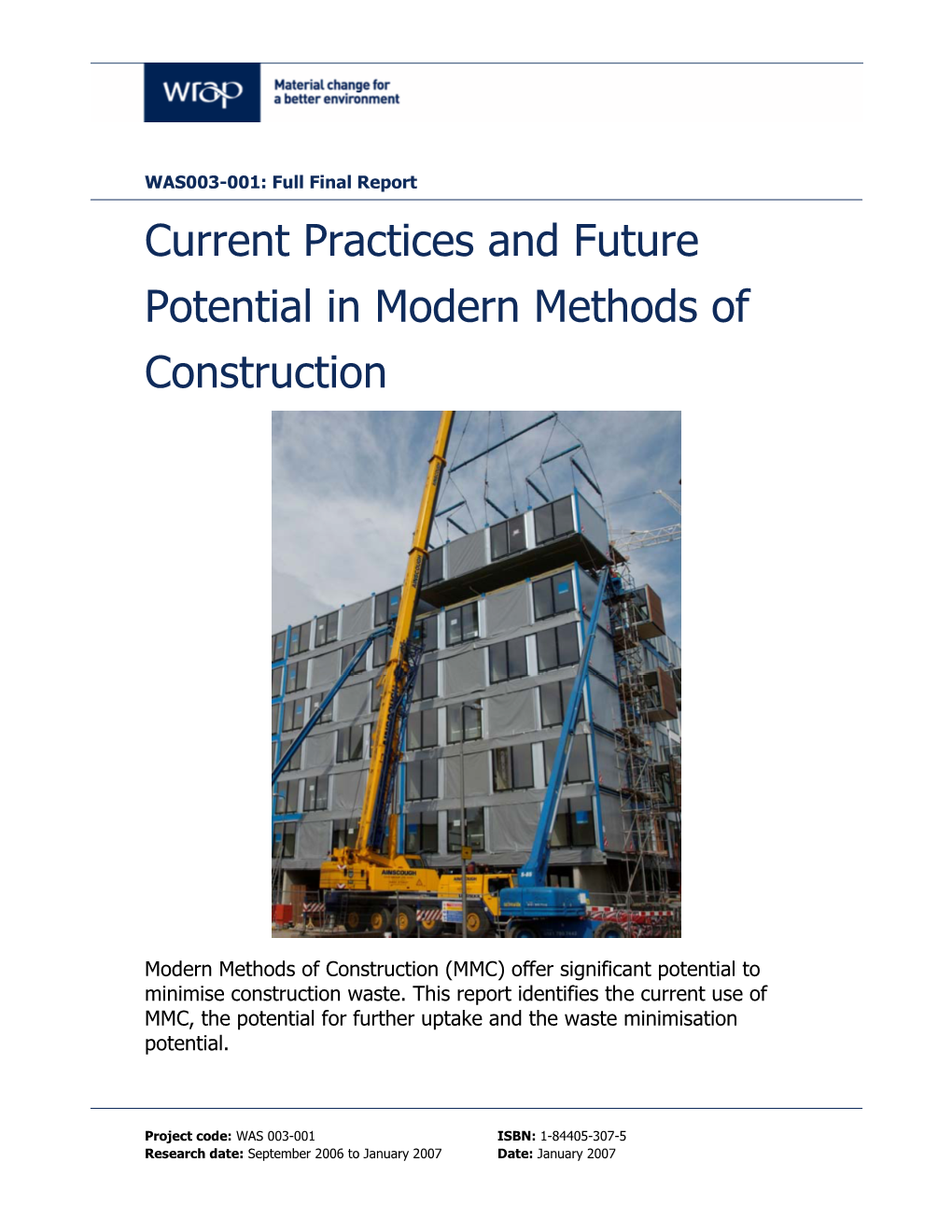 Current Practices and Future Potential in Modern Methods of Construction