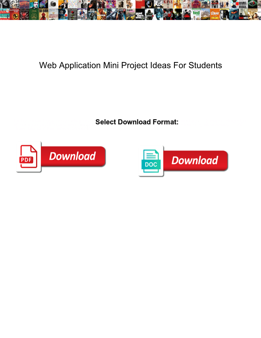 Web Application Mini Project Ideas for Students