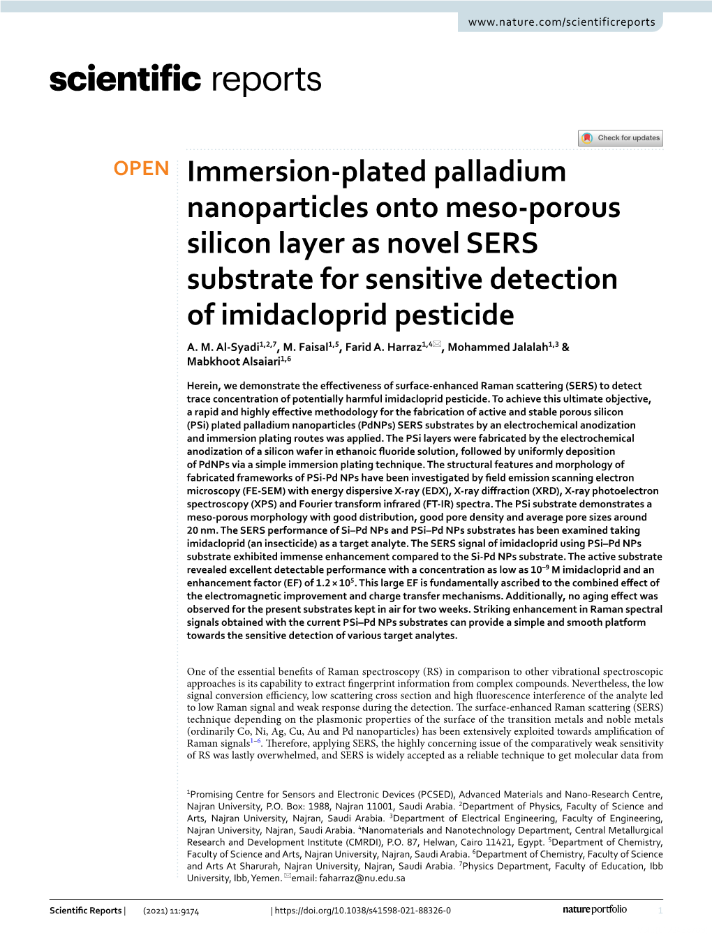 Immersion-Plated Palladium Nanoparticles Onto Meso-Porous