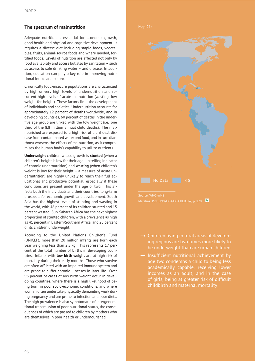 The Spectrum of Malnutrition → Children Living in Rural Areas Of