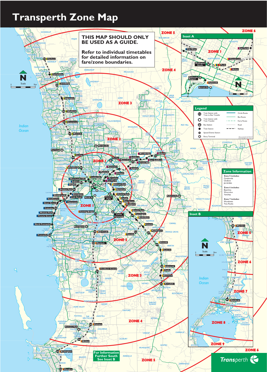 Transperth Zone Map