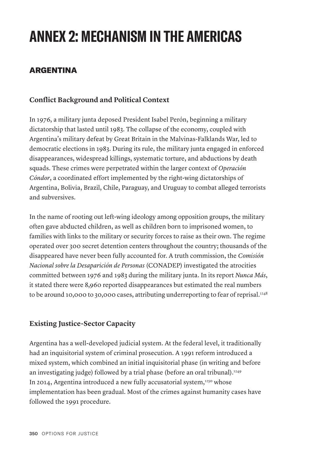 Annex 2: Mechanism in the Americas