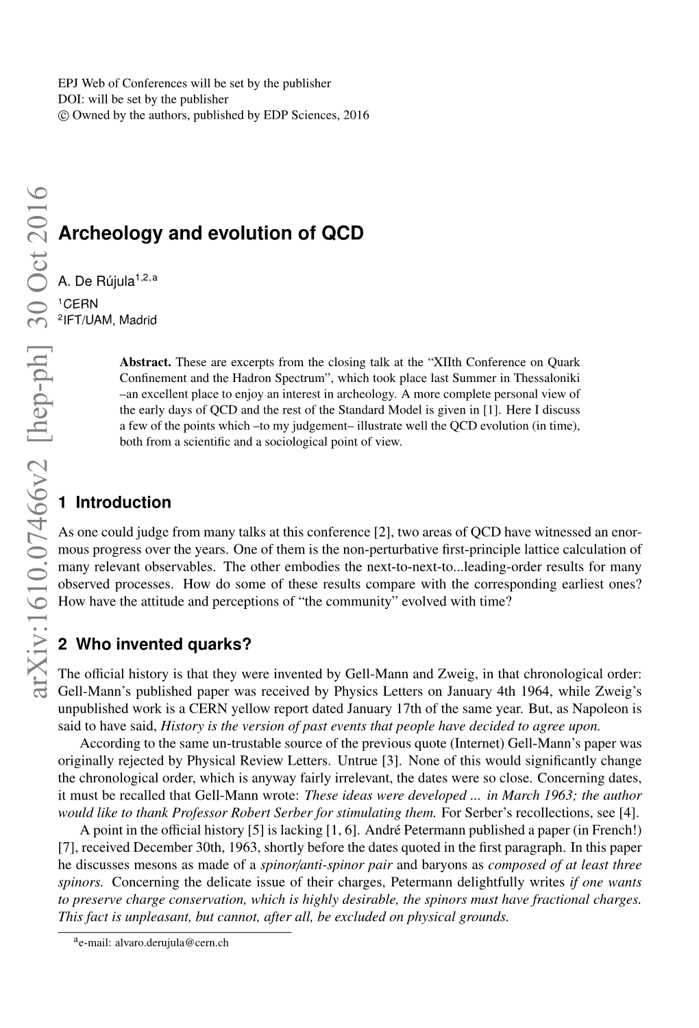 Arxiv: Archeology and Evolution Of