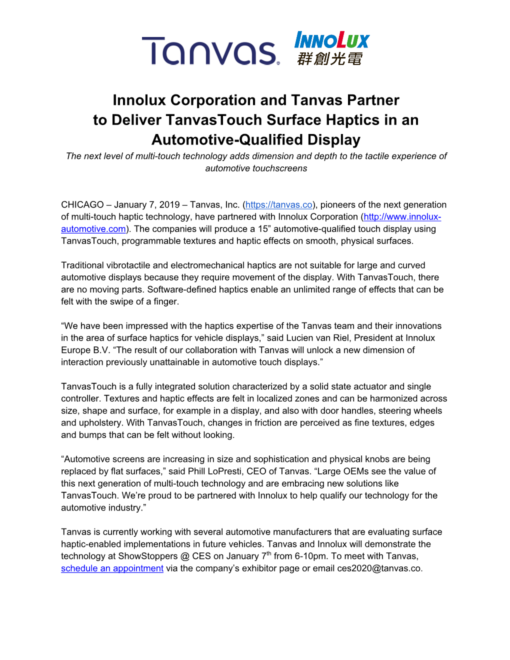 Tanvas-- Innolux Press Article CES2020-FINALPRINT2