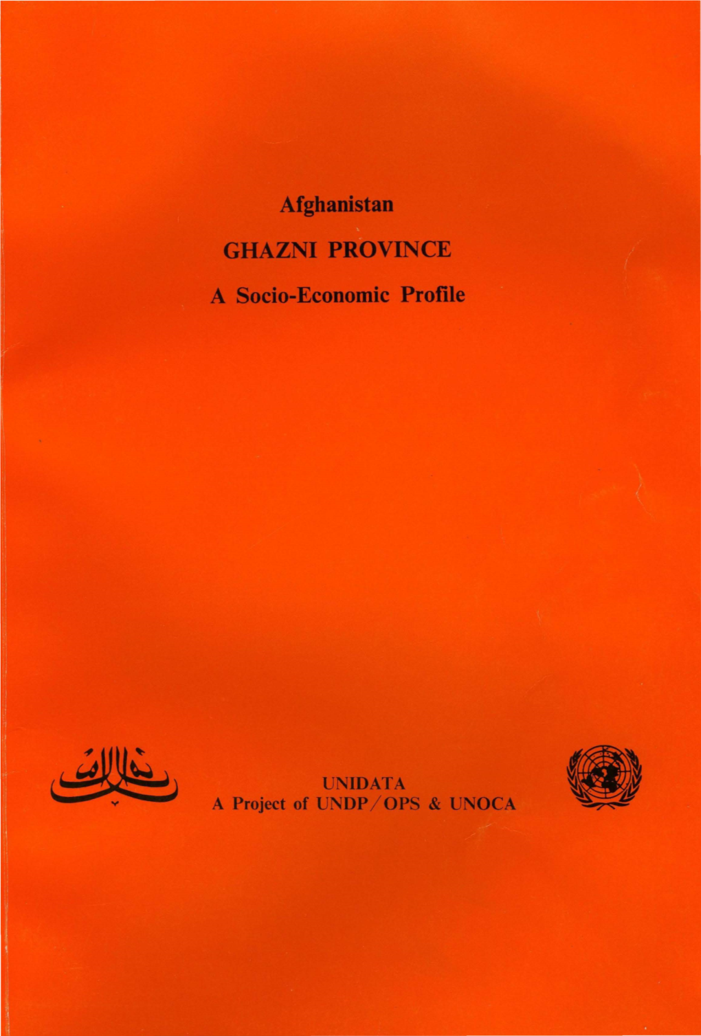 GHAZNI PROVINCE a Socio-Economic Profile