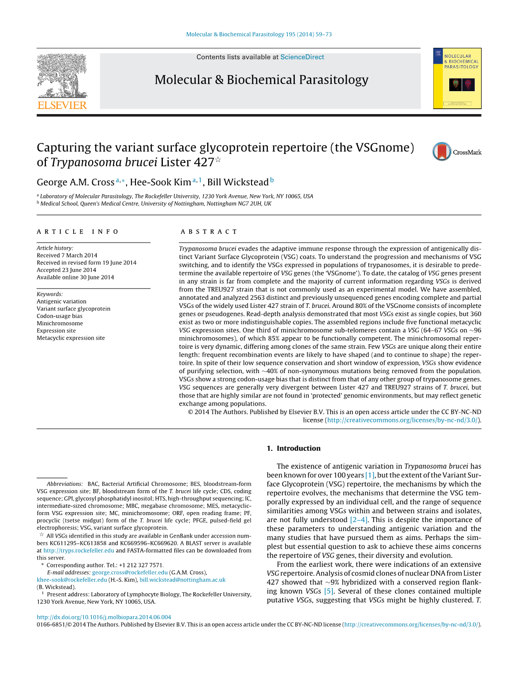 Capturing the Variant Surface Glycoprotein Repertoire (The Vsgnome)