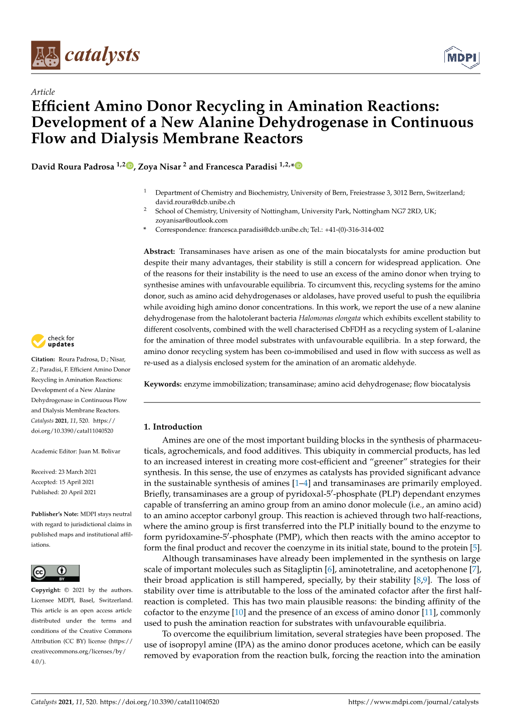 Efficient Amino Donor Recycling in Amination Reactions: Development