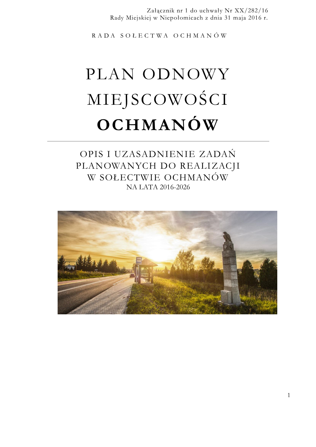 Plan Odnowy Miejscowości Ochmanów