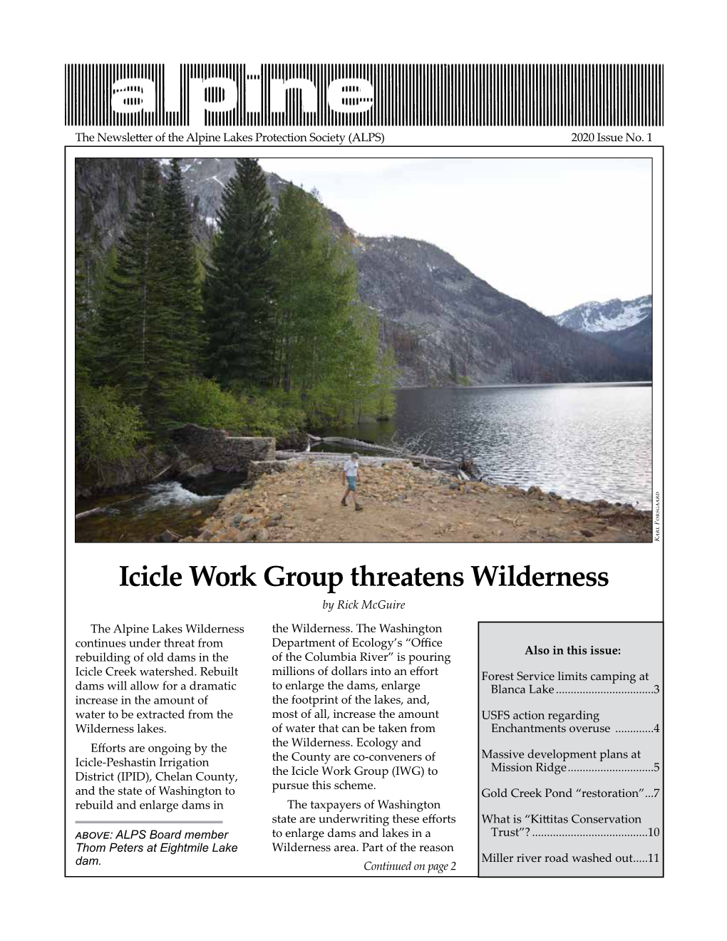 Icicle Work Group Threatens Wilderness by Rick Mcguire