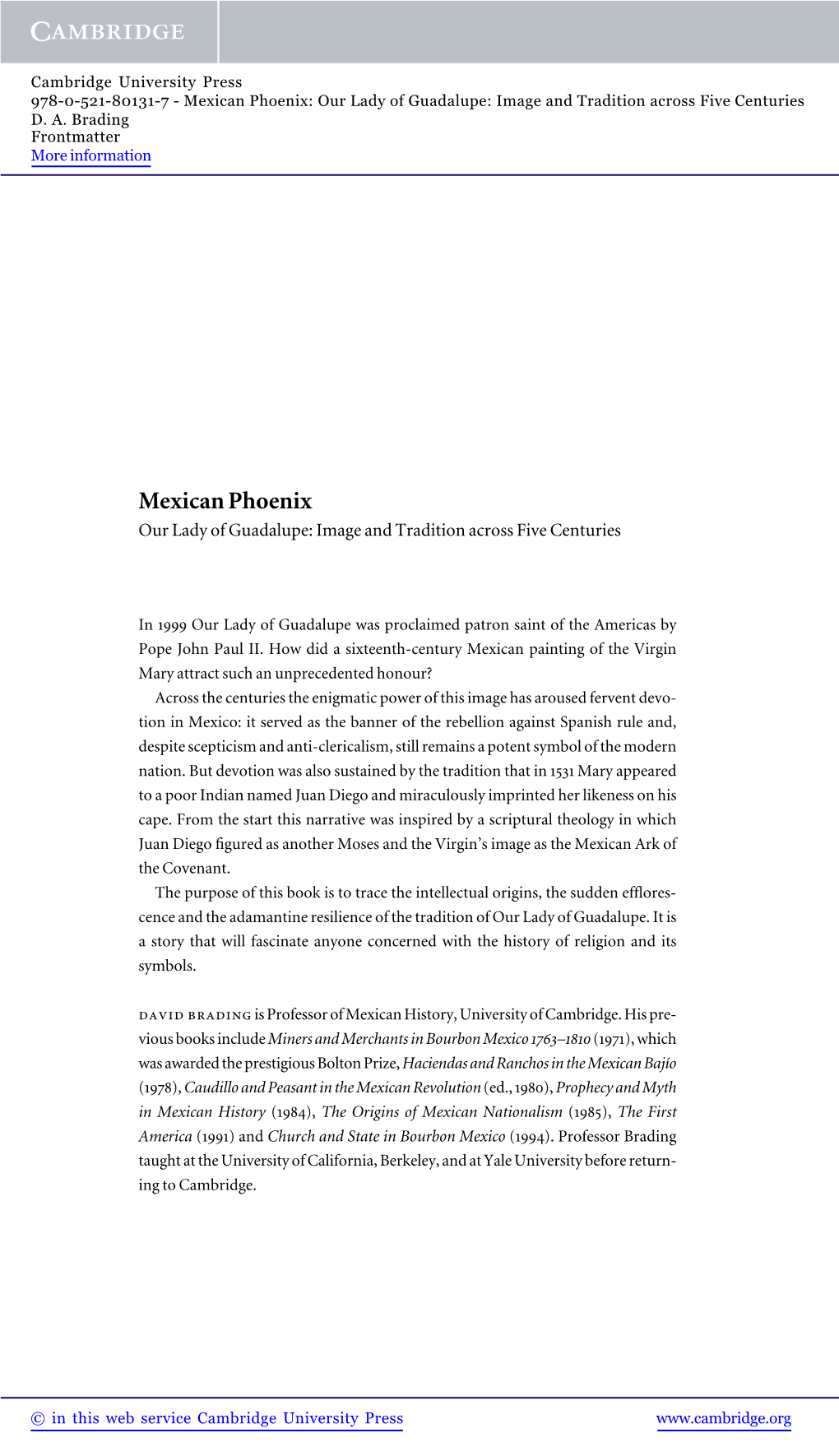 Mexican Phoenix: Our Lady of Guadalupe: Image and Tradition Across Five Centuries D