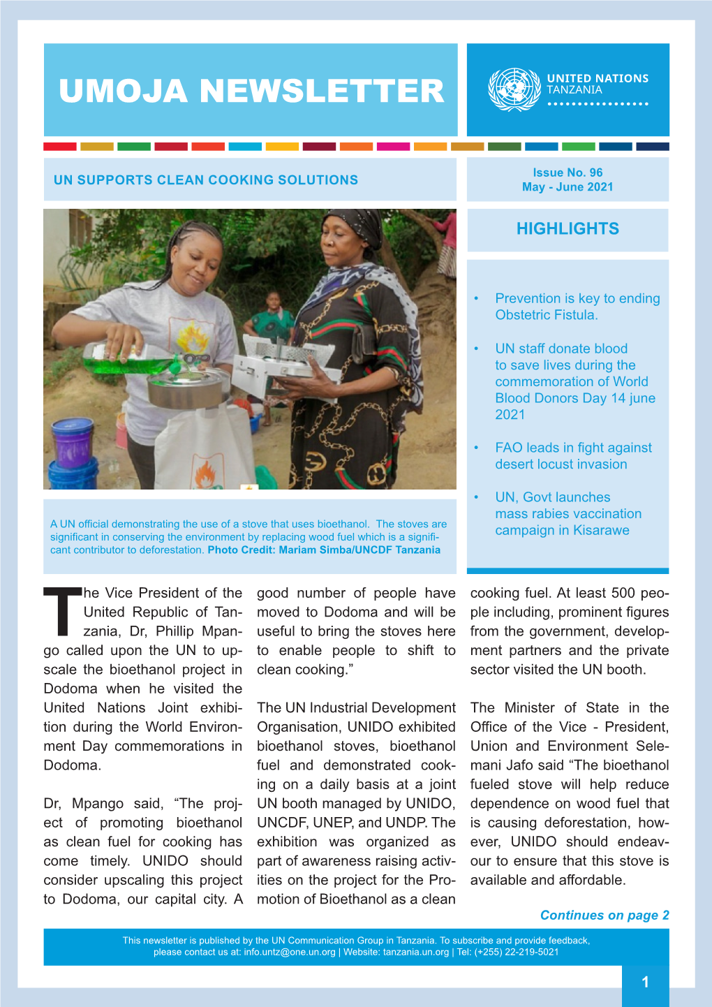 Umoja Newsletter Tanzania