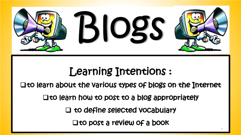 Blogs Powerpoint for English
