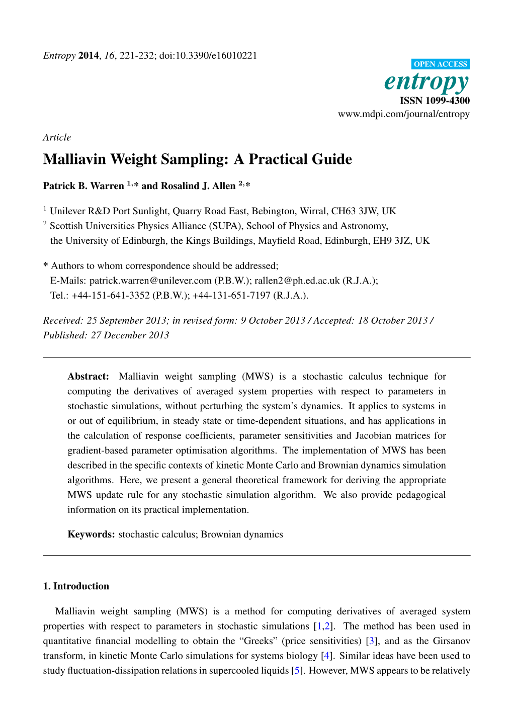 Malliavin Weight Sampling: a Practical Guide