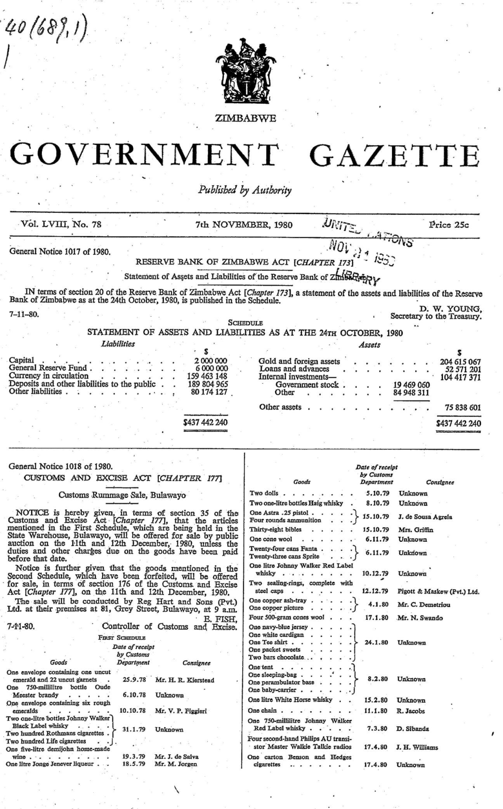 Government Gazette